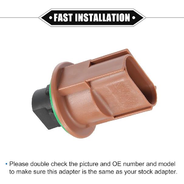 No.68091384AB Fog Light Socket Compatible for Lincoln MKZ 2010-2012 for Ford F-150 2015-2017, Durable Plastic Brown Car Lamp Socket