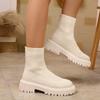 Scarpe Taglie Forti da Donna 35-42 Moda Autunnale Donna Slip-on Piattaforma Rete Traspiranti Comode Stivali Ballerine Casual Scarpe da Donna