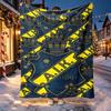 AIK Fotboll Pattern Blanket for Home Decoration, Bed, Sofa, Car Travel, Camping, Suitable for All Seasons, Birthday Christmas Gift