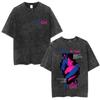 Gewaschenes Vintage TV-Mädchen, das sich wirklich kümmert Album Grafik T-Shirt Herren Damen Mode Übergroße T-Shirts Unisex Freizeit Baumwoll-T-Shirts