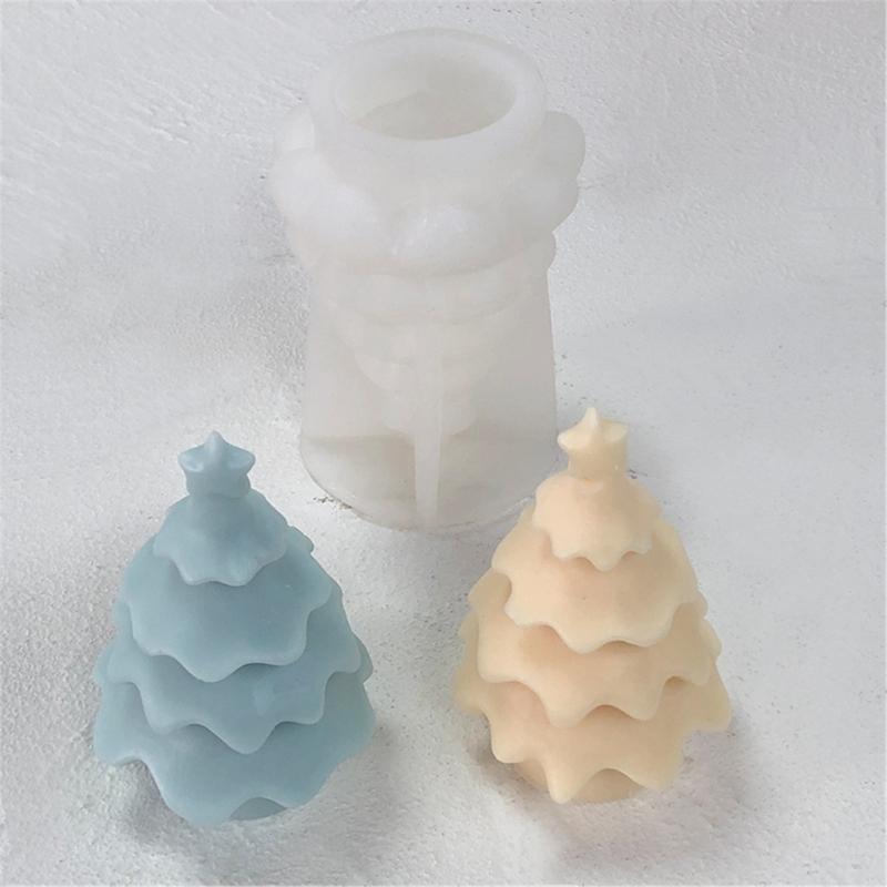 Flexible Silicone Mold Handmade Scented Candle Mould Star Christmas Tree Aromatherapy Jewelry Mold Home Decorations