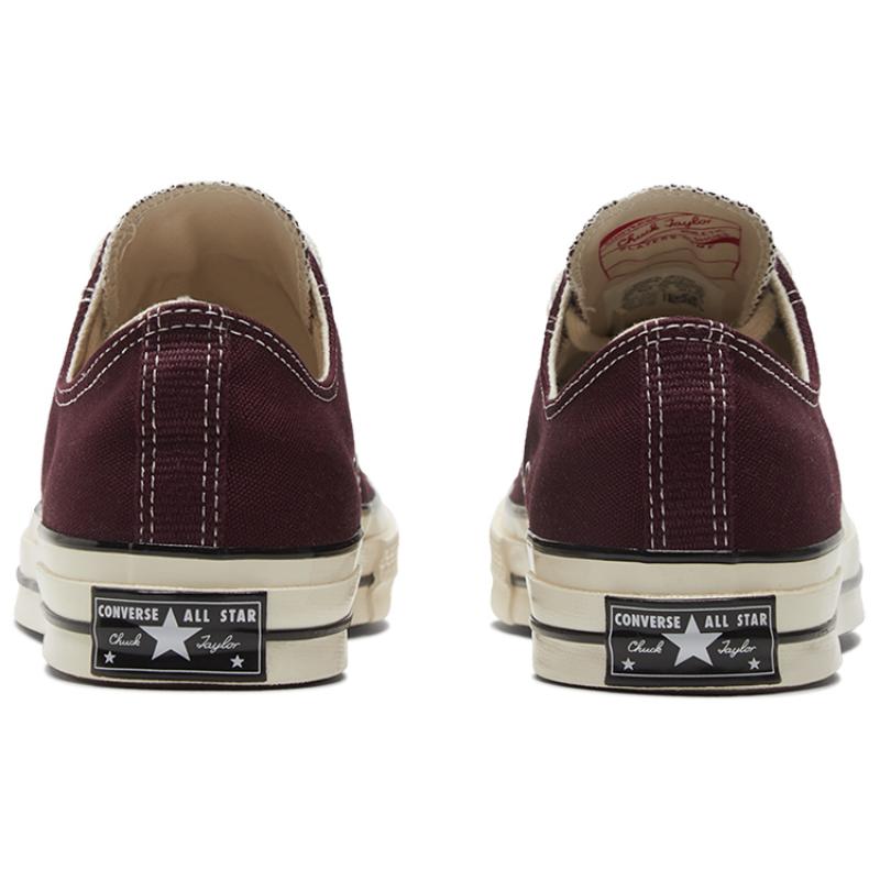 Converse 1970s Chuck Taylor All Star Comfortable and Versatile Low-Top Canvas Shoes Unisex Dark Burgundy