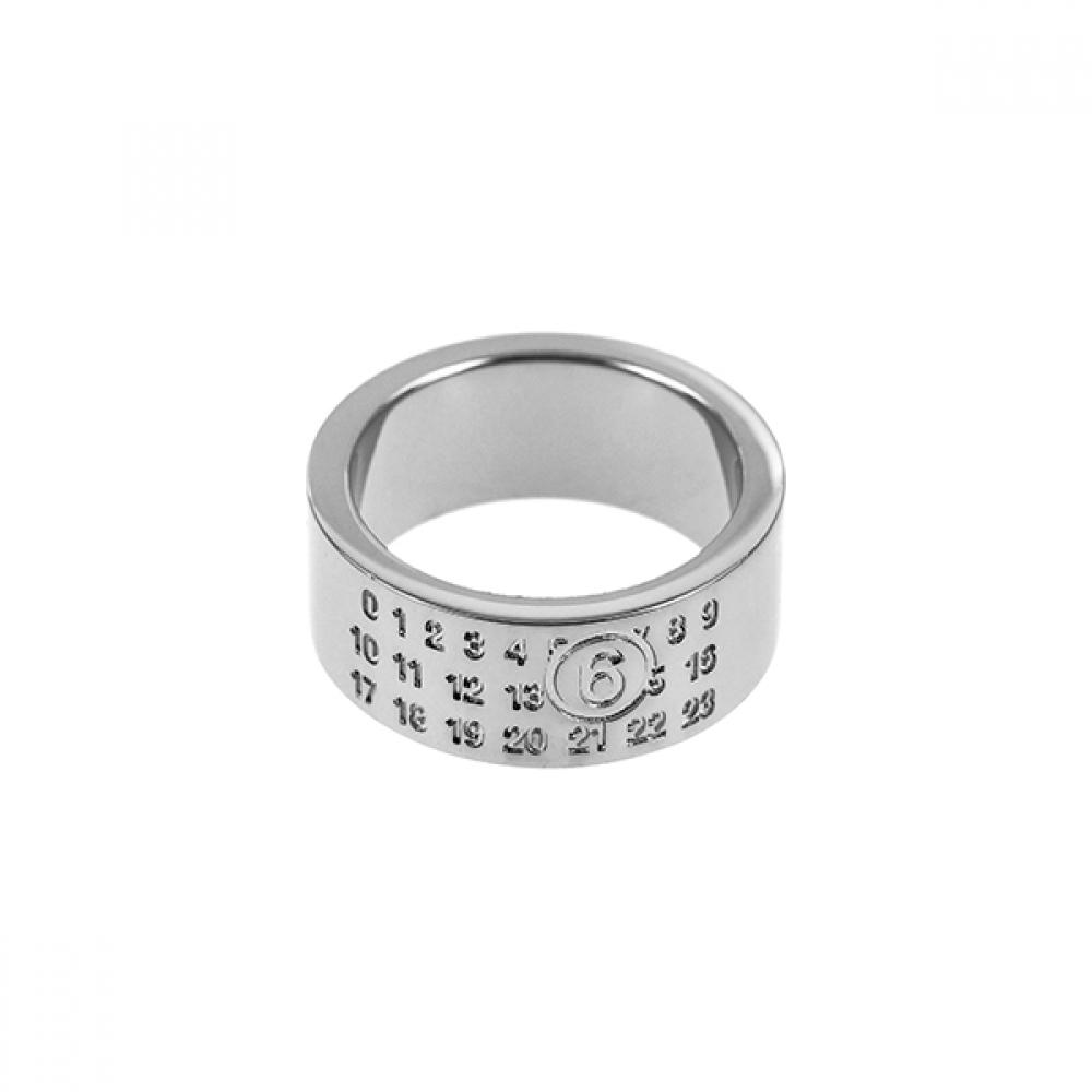 Maison Margiela Sm6uq0057 P6469 951 Mm6 Engraved NumbeRing Logo 8mm Ring