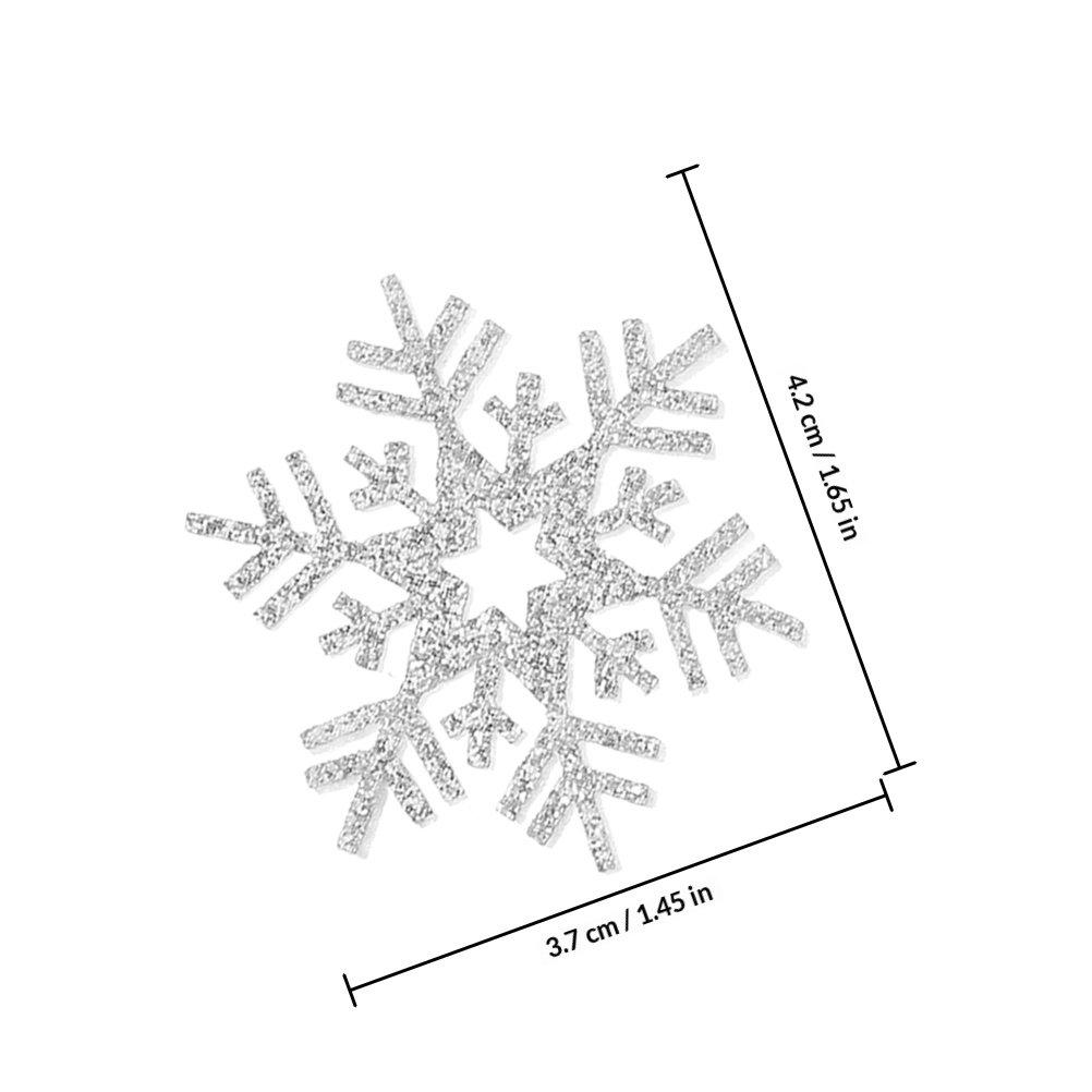

20Pcs Snowflake Fabric Patches Handcrafted Sew on Appliques Winter Craft Accessories DIY Hair Clips Headbands Decoration серебряный