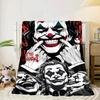 Coole Clowns-Muster-Decke Flanell-Decke für Bett, Sofa, Camping, Wandern, Picknick-Zubehör, Geschenk für Familie, Fan-Geschenke