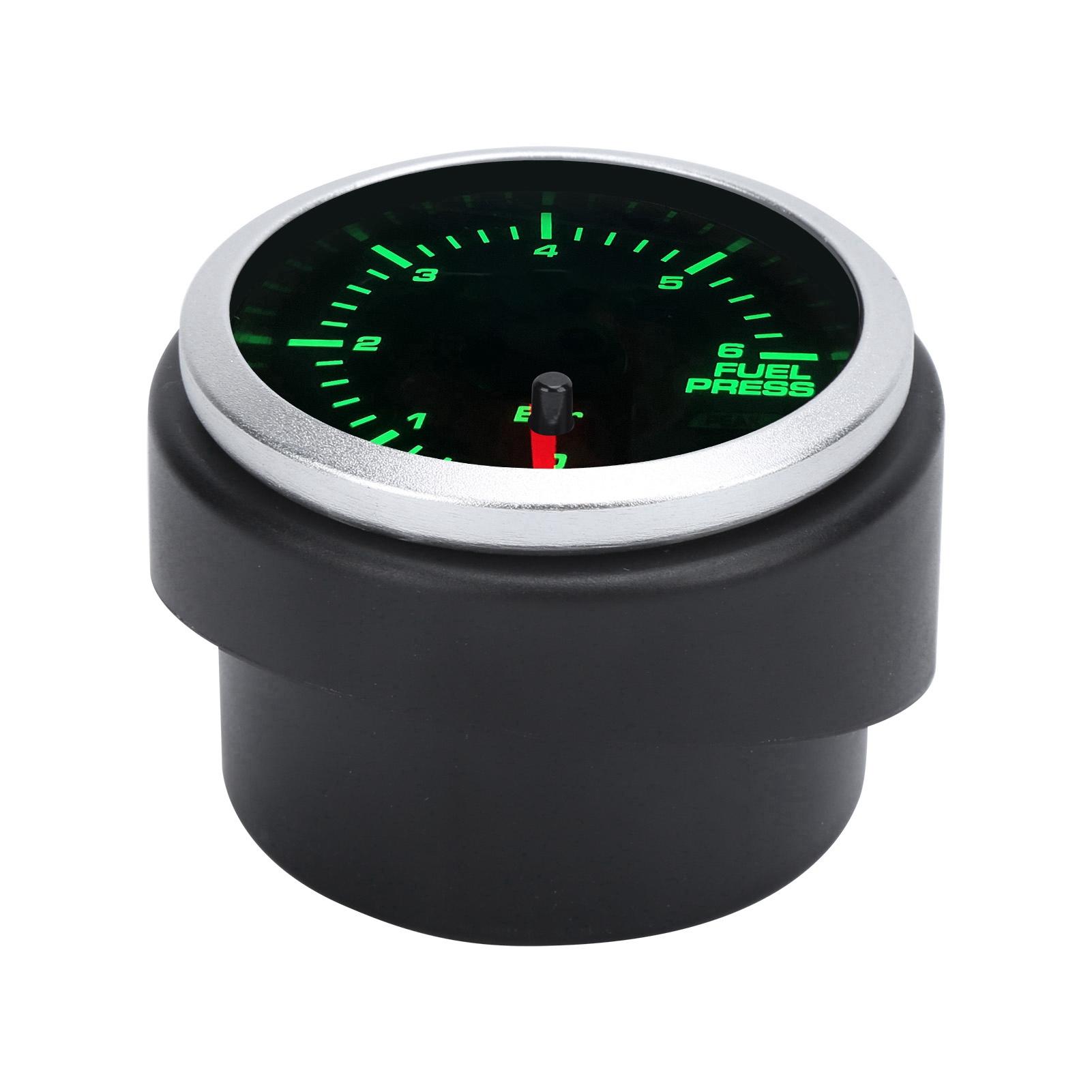 

Комплект измерителя давления топлива 52 мм, светодиодный, 10 цветов, тестер давления 100 фунтов на кв. дюйм 06Bar для гоночного автомобиля Truck 12V