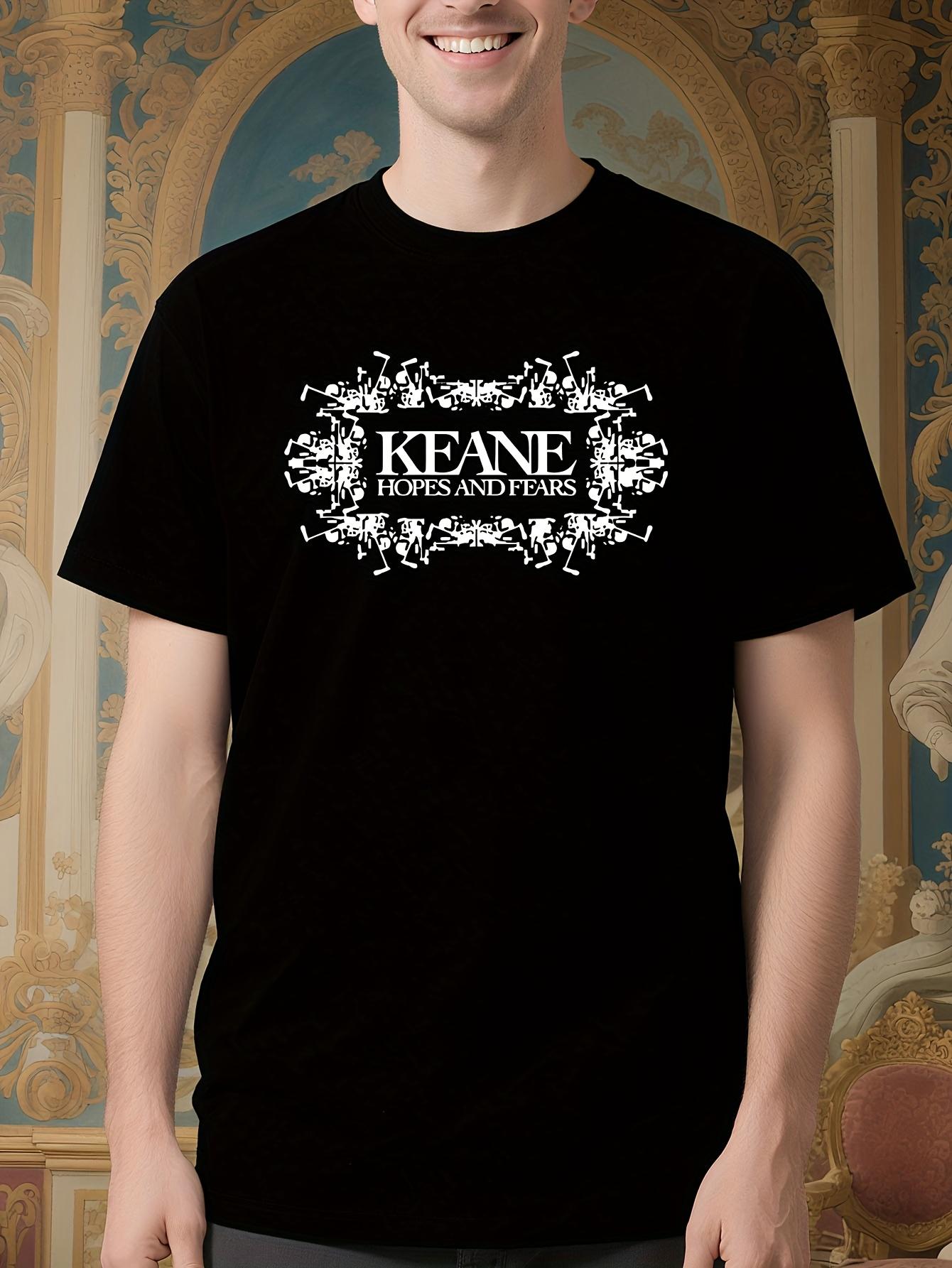KEANE Band Graphic Tshirt - Black with White Print - Heav... M