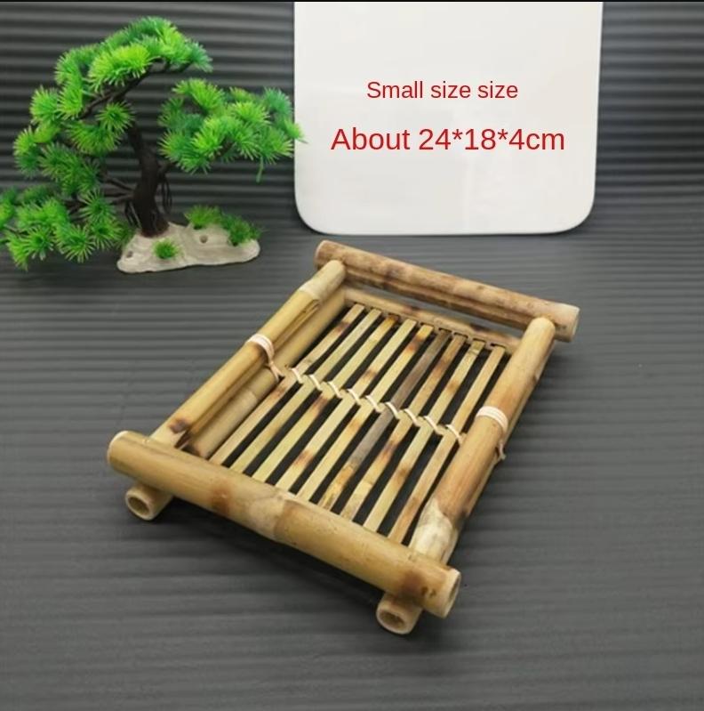 Creative Bamboo Weaving Storage Tray Square Bamboo Tray Home 4-size Multi Functional Handmade Fruit Plate Dining Plate