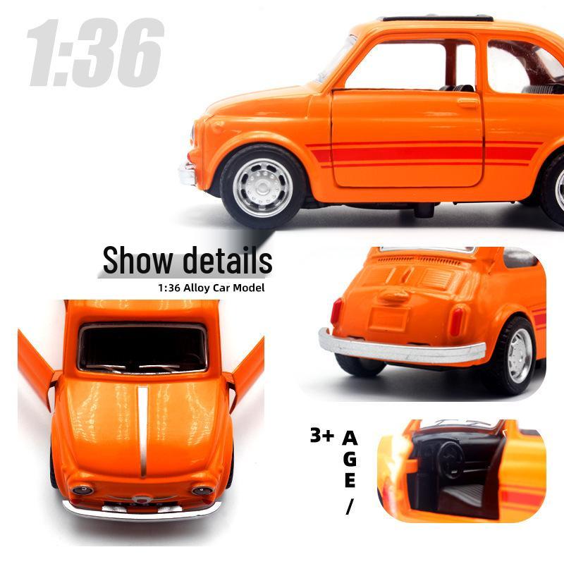 Retro Nostalgic Mini Pull-Back Alloy Car Model for Kids (1:36)