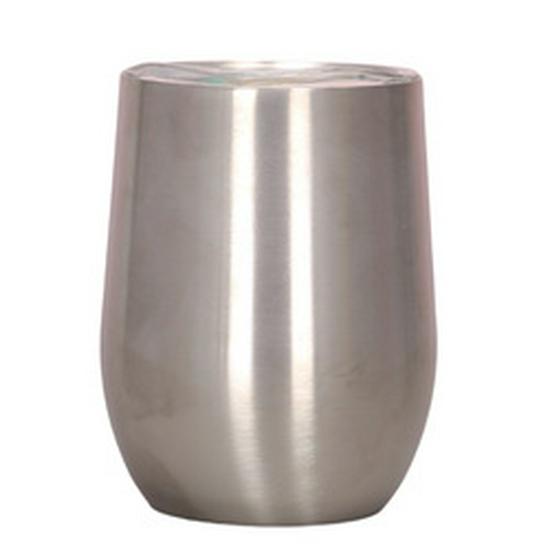 Stainless Steel 12oz Eggshell Vacuum-Insulated U-shaped Red Wine Glass 12oz