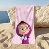 Cartoon M-Masha And The B-bearers Beach Towel For Beaches Yoga Studios Gyms Hot Springs Swimming Pools And Picnics