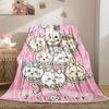 Chiikawa Printed Blanket Soft Fluffy Flannel Throw Blanket Home Leisure Warm Blanket for Sofa Office Camping Travel Child Gift