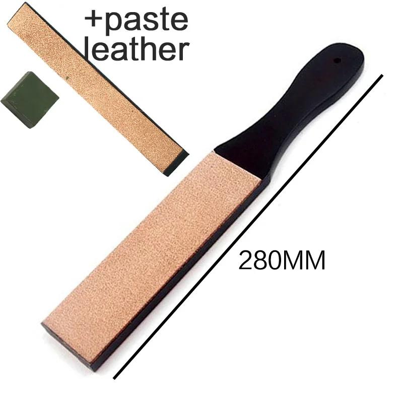 Leather Honing Rod Professional Knife Sharpener Polishing Paste Grinding Sharpening Wax Kitchen Knife Sharpening Tool Set