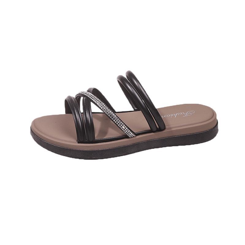 Summer Seaside Sandals Outer Wear Flat-soled Maternity Shoes Soft-soled Non-slip Two Wear Cool Slippers Summer New Casual Versatile