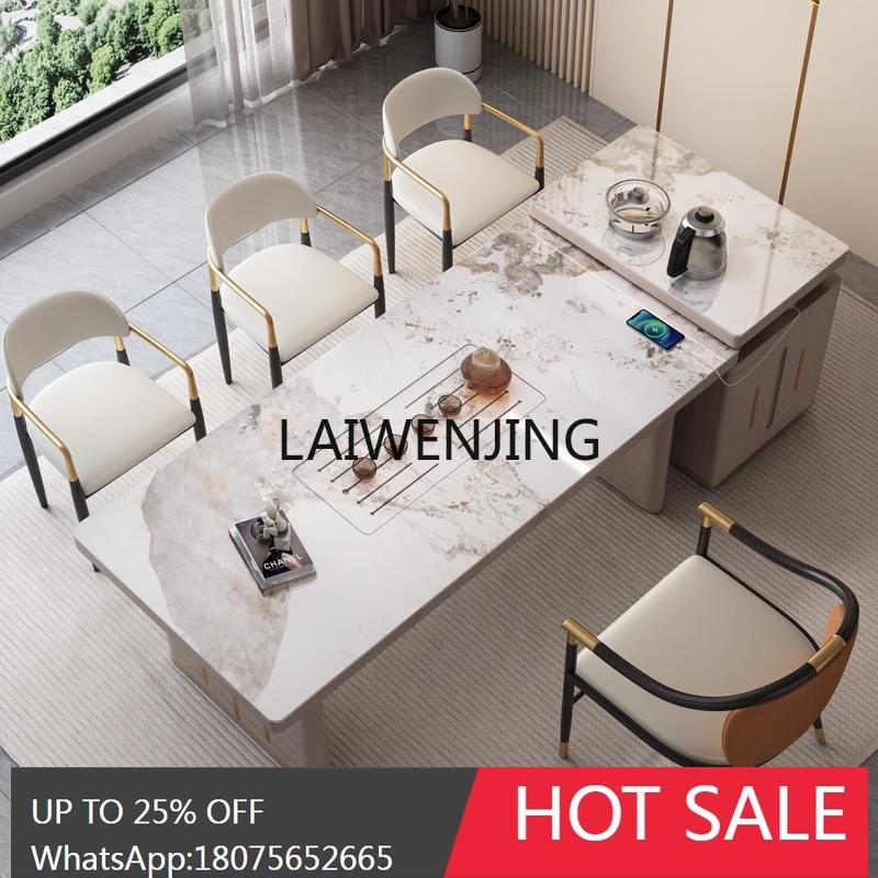 Simple Rock Slab Kung Fu Island Office Tea Tray Integrated Tea Table and Chair Combination Multi-function