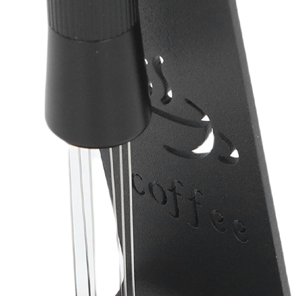 Coffee Distribution Tool with Stand 0.35mm Stainless Steel Needles Adjustable Magnetic Coffee Stirrer Aluminum Alloy Handle