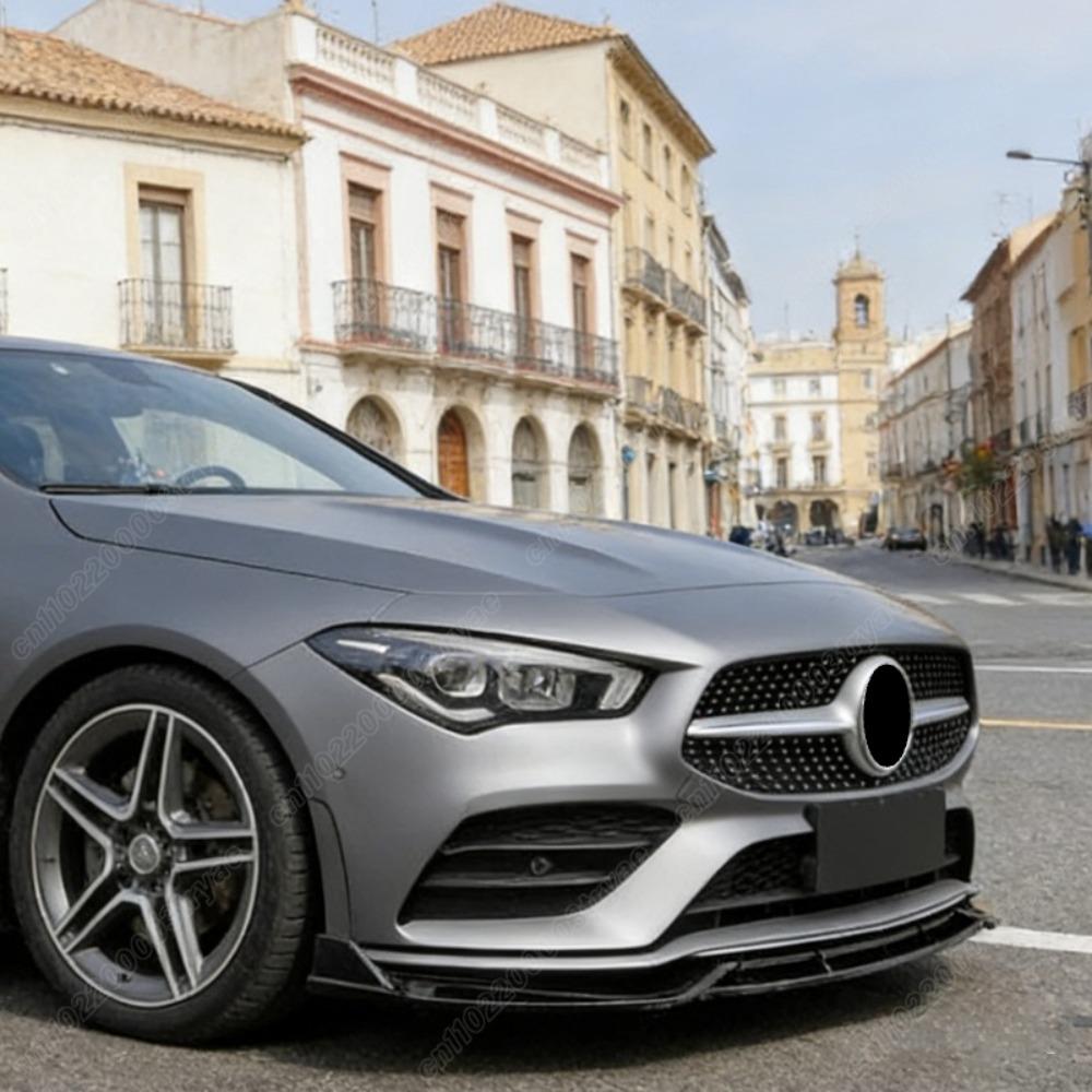 For Mercedes Benz CLA Class C118 W118 X118 AMG 2024 2025 Car Front Bumper Spoiler Lip Protector Splitter Body Modification Kit