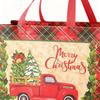 Reusable Christmas Bags 12 Pieces Non Woven Festive Wrapping Sacks Christmas Treat Bags With Handles For Party Favors Treat