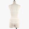 Womens Mesh Sheer Sexy Lingerie Sets See Through Bralette Bra Bustier Underwear + Panties Underwear Female