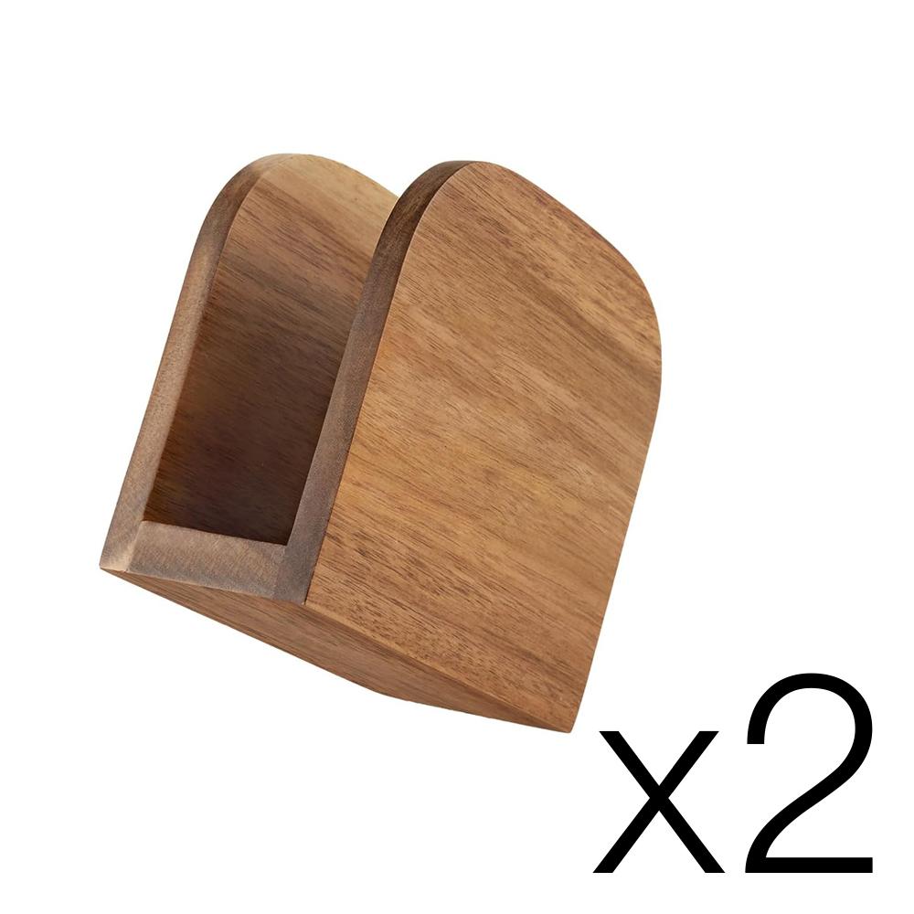 Wood Napkin Holder for Table, Wooden Upright Napkin Holders for Kitchen, Standing Napkin Dispenser for Kitchen Dining Room Party