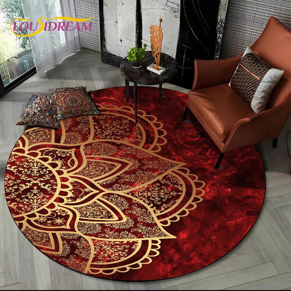 3D Mandala Meditation Nature Spirit Yoga Bohemia  Round Carpet Rug for Living Room Bedroom Child Decor,Pet Area Rug Non-slip Mat