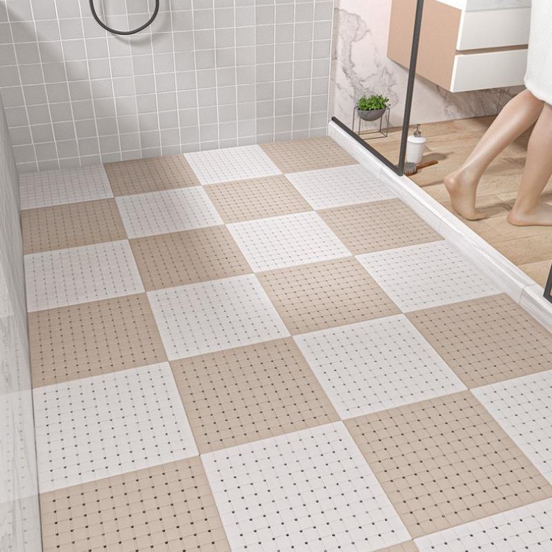 30x30cm Quadratische Badezimmer-Rutschmatten Duschraum-Bodenmatte Schwimmbad Hohl-Verbindung Wasserabdichtung Badedusch-Fußmatten Zuschneidbar Entwässerungs-Bodenmatte