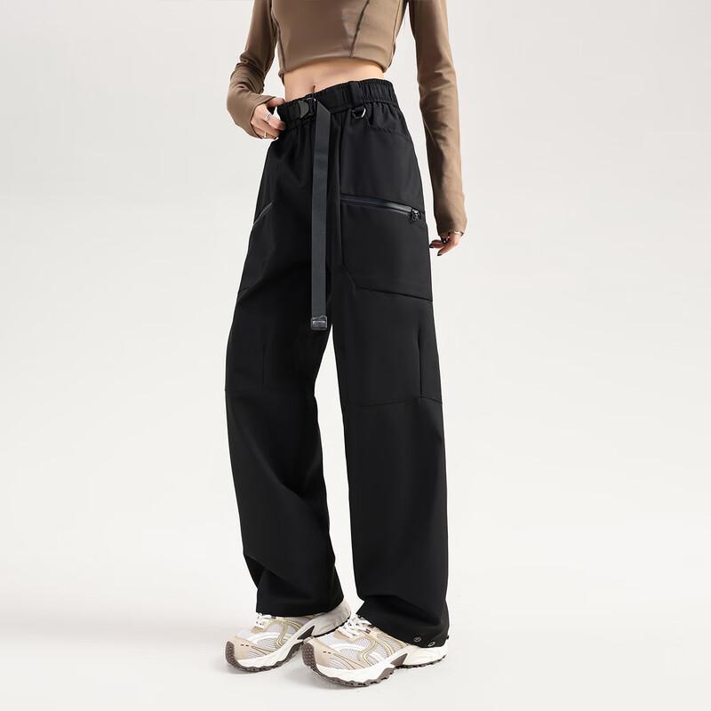 Izzue Unisex Loose Wide-Leg Cargo Pants