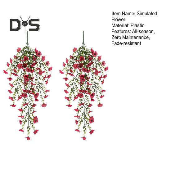 Εξωτερικά Κρεμαστά Λουλούδια Ανθεκτικά στην Υπεριώδη Ακτινοβολία Τεχνητά Λουλούδια Μπουκέτο Ψεύτικα Λουλούδια Κληματαριάς για Όλες τις Εποχές για Παράθυρο Κήπο Βεράντα Διακόσμηση Γάμου