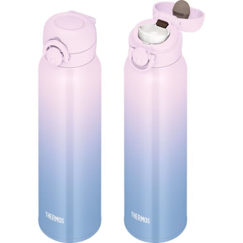 Thermos Vacuum Insulated Portable Mug, 750ml, Lilac Blue, with Detachable Spout for Easy Cleaning, Lightweight, One-Touch Opening, Stainless Steel Bot