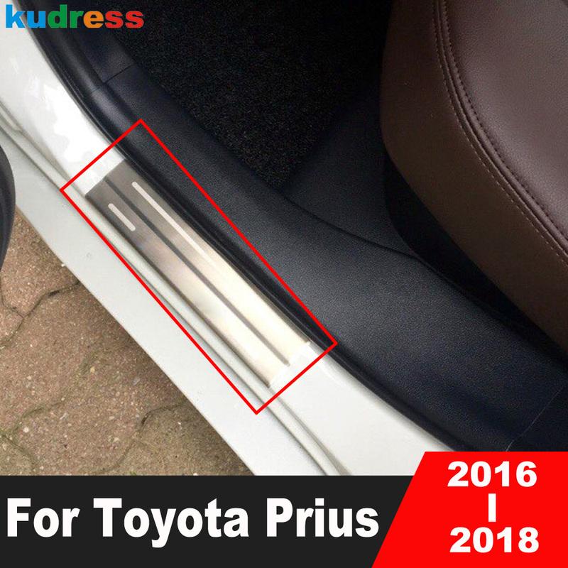 Для Toyota Prius 2016 2017 2018 Нержавеющая сталь Накладка на порог двери автомобиля Накладка Декоративная Накладка-защита на педаль Welcome Аксессуары