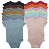 Baby Shoulder Snap Ribbed Cotton Bodysuit - Short Sleeve One-Piece Romper for Boys & Toddlers