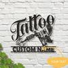 Custom Metal Wall Sign Personalized Studio Name Plate Home Shop Decor Christmas Gift Art Sculpture