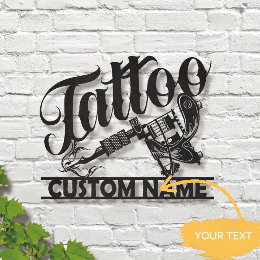 Custom Metal Wall Sign Personalized Studio Name Plate Home Shop Decor Christmas Gift Art Sculpture