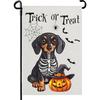Halloween Garden Flag Dog Yard Flag Outdoor Decoration Pumpkin Bat Spider Web Garden Flag Holiday Rottweiler Skeleton House Banner Outdoor Decoration
