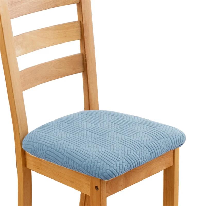 1/2/4/6pcs Thicken Jacquard Chair Cushion Cover Kitchen Dining Seat Slipcovers Removable Dining Room Chair Seat Cushion Covers
