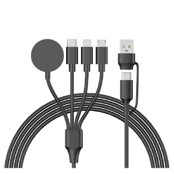 4 In 2 Multi Charging Cable for Apple Watch Charger USB C Cable Tra Vel Charger Compatible with iPhone 15 14 13 iWatch Series