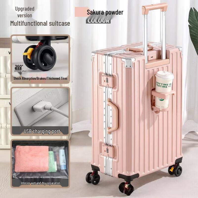 

Li Shen Multifunctional Aluminum Alloy Travel Suitcase