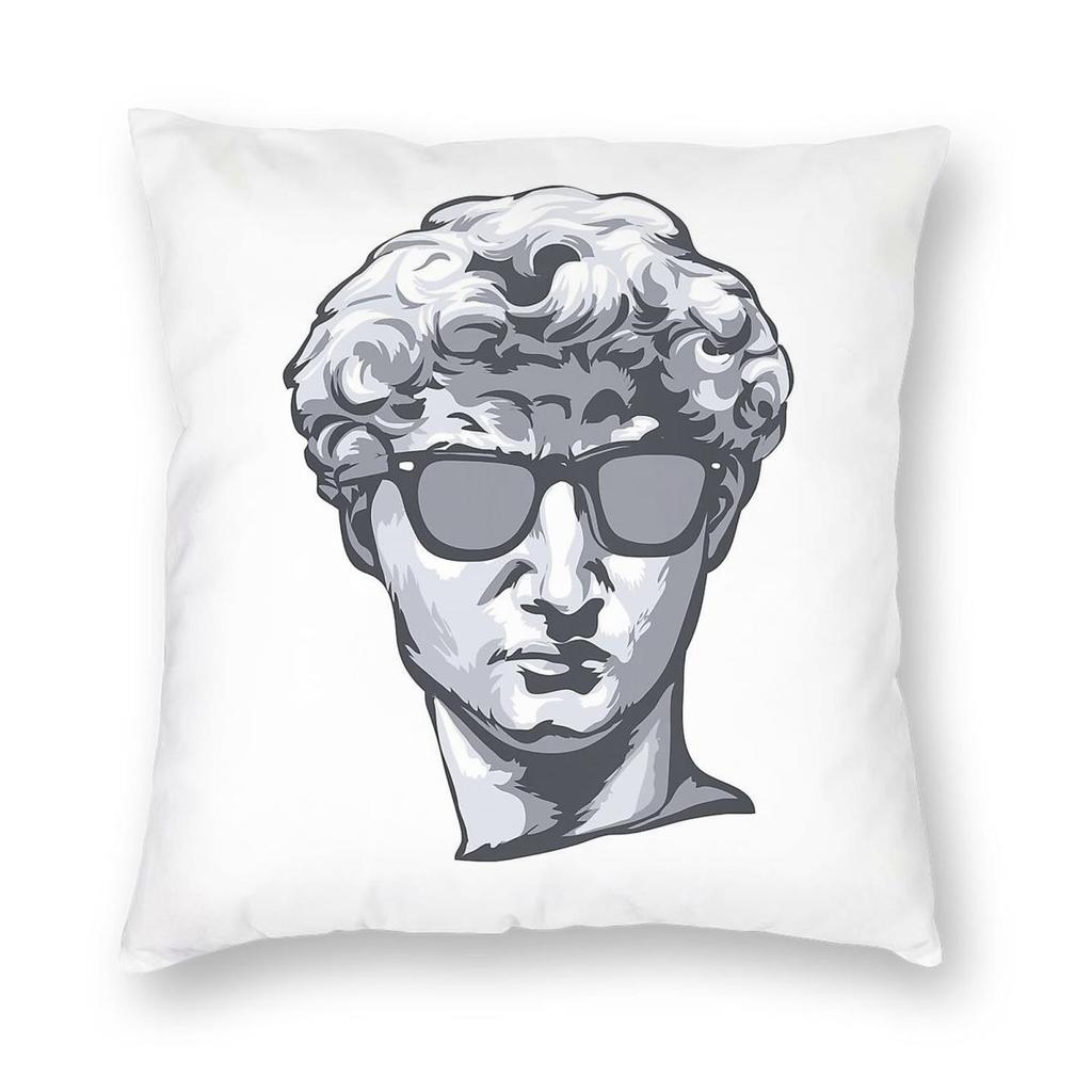 Cool David Statue Michelangelo Square Pillowcase Polyester Linen Velvet Pattern Zip Decor Throw Pillow Case Room Cushion Cover