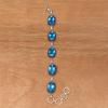 Bracelet et Boucles d'Oreilles Bijoux en Pierre Gemme Quartz Bleu Suisse 7-8''