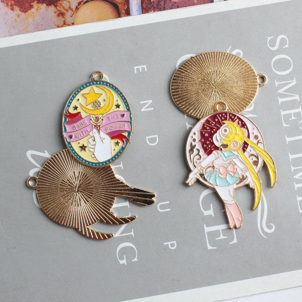 Korean Style K Gold Enamel Cardcaptor Sakura Charms & Pendants