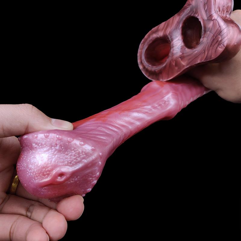 Ny Heste Penis Extender Enlargement Myk Flytende Silikon Cock Sleeve Sexleketøy For Menn Bærbar Dyr Dildo Voksen Sexy