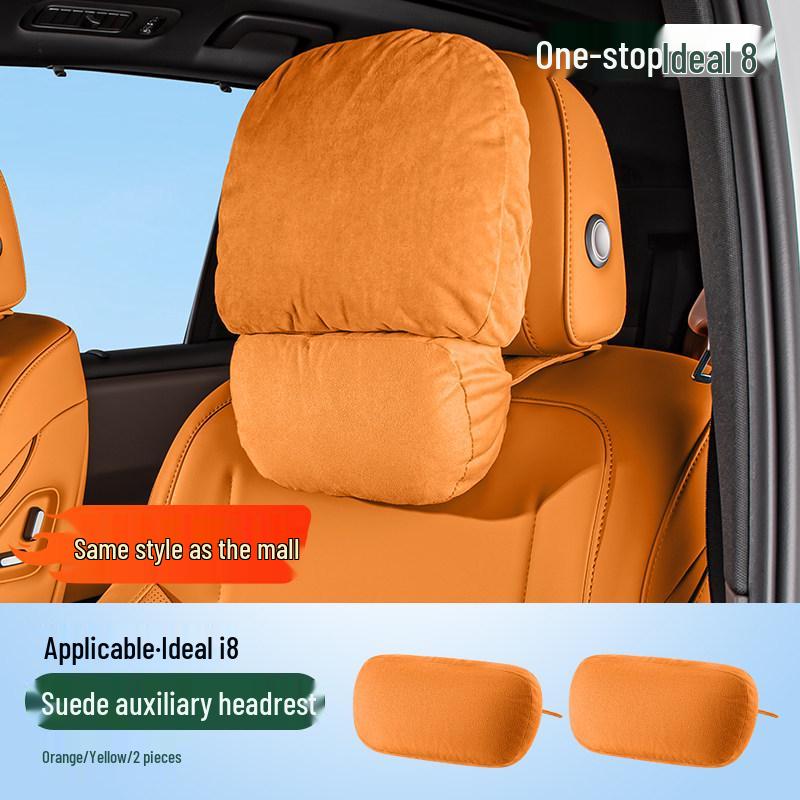 Ideal i6i8 Car Neck & Lumbar Support Pillow Set for Headrest and Interior Decoration