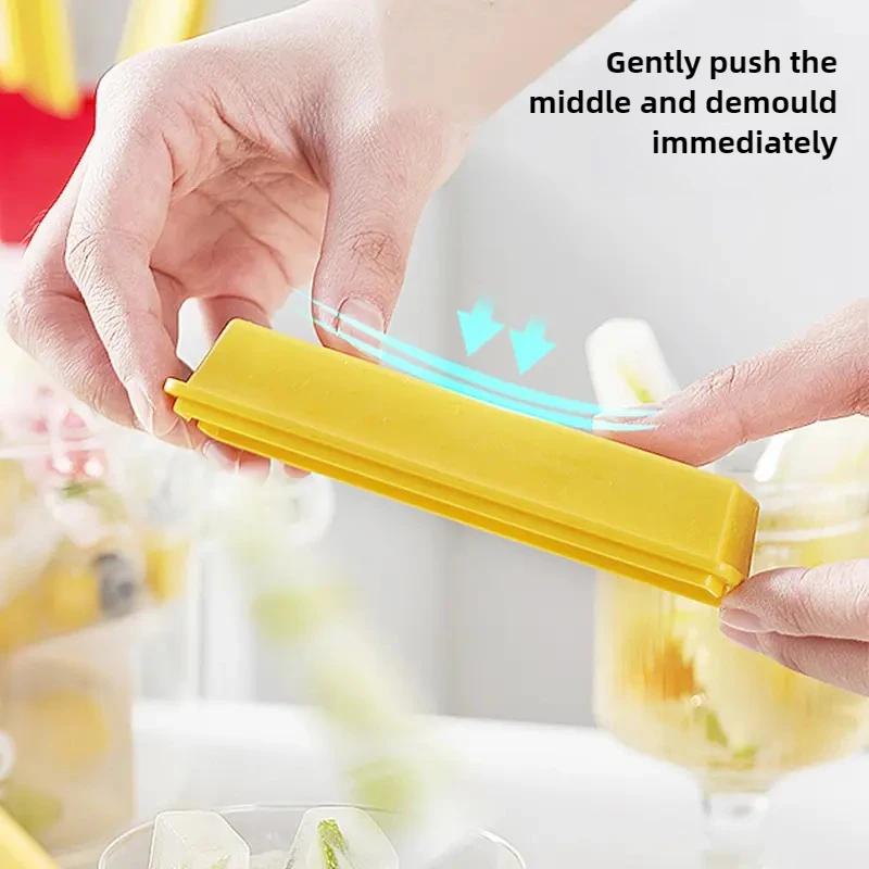 1-10Sets French Fries Ice Cube Mold Long Bar Silicone Tray for Freezer Homemade Ice Sticks Cocktail Maker BPA Free Kitchen Tools