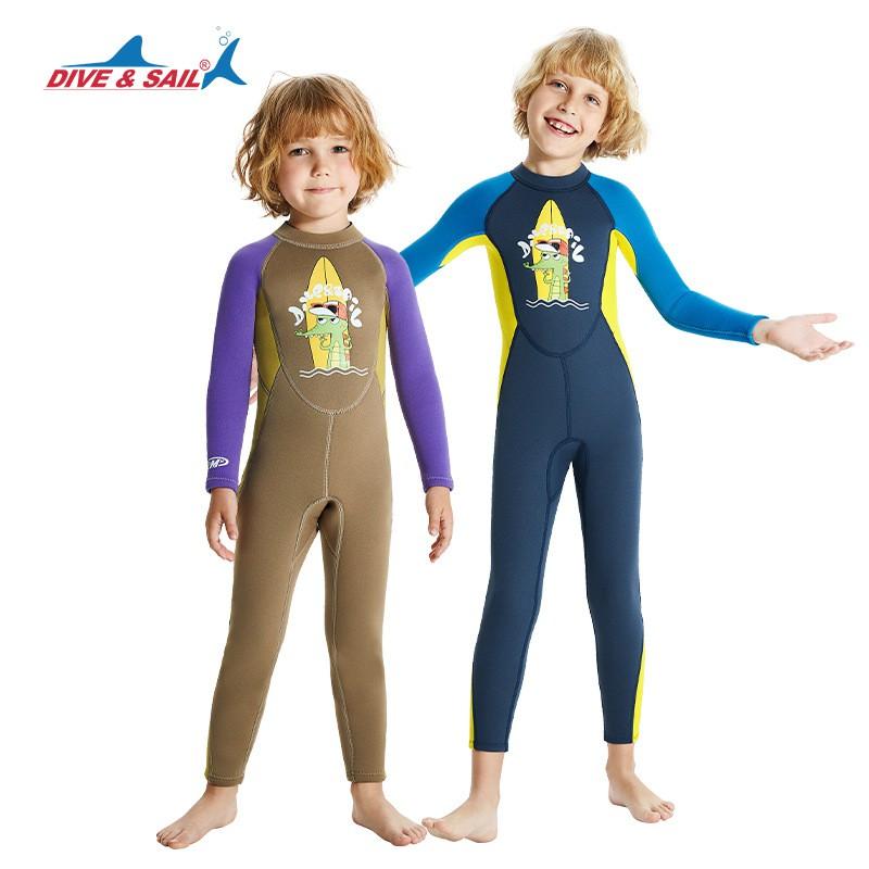 Kids 2.5mm Neoprene Fullsuit Wetsuit Snorkeling Diving Surfing Swimming Warm Winter