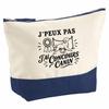 Trousse Grand Format - PLANETEE - J’peux Pas J’ai Concours Canin - 100% Coton - 33×23×11 Cm (5 L) - Zip Métal