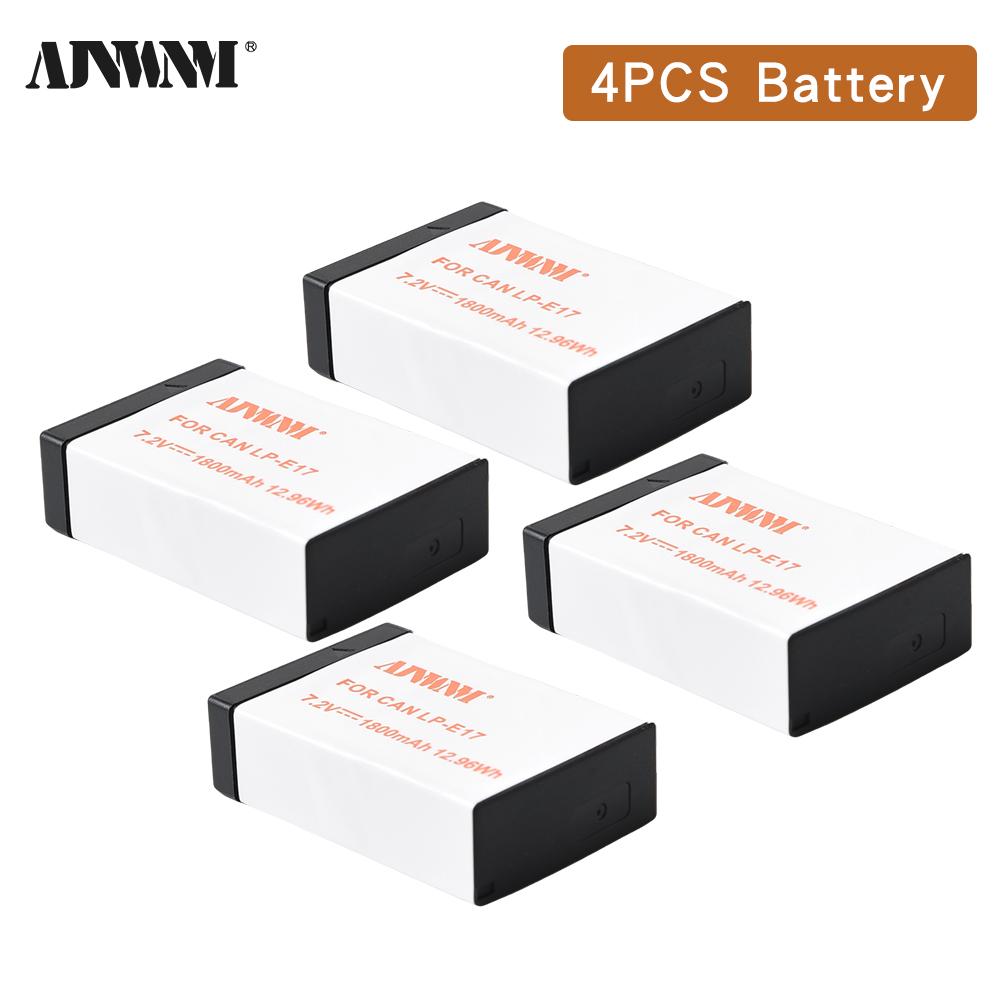 1800mAh LP-E17 LP E17 Camera Battery with USB Cable Charger for Canon EOS RP 200 250D M3 M5 M6 750D 760D T6i T6s 800D 8000D 77D Kiss X8i