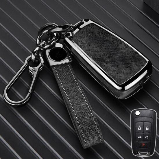 Zinc Alloy Leather Car Key Fob Case Cover For Chevy Cruze Malibu Cruze Equinox