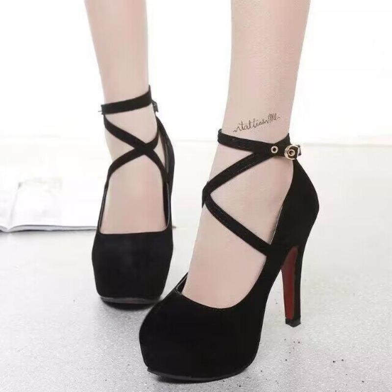 Fashion Sexy Classic High Heels Women's Sandals Summer Shoes Ladies Ankle Strap Pumps Platform Heels Woman Strappy Shoes