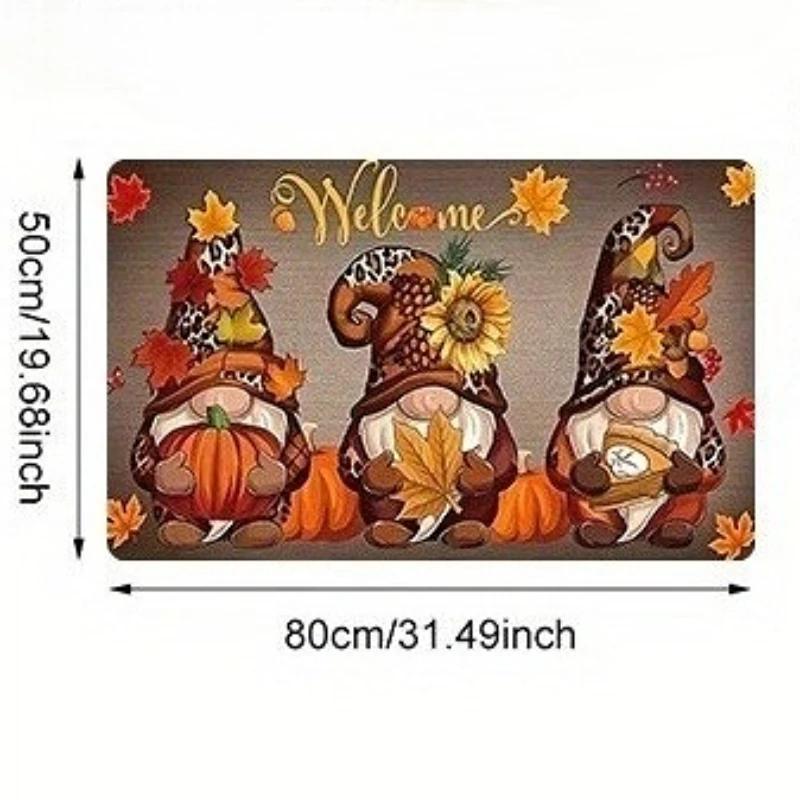 Charming Autumn Dwarf Doorway Mat,Non-Slip,Mat with Festive decor,Indoor/Outdoor Entryways,Christmas Mats, Christmas Decorations