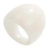 Marbled Effect Resin Art Rings Curved Wide Band Design Safe Construction Stackable Fashion Accessory Resin Texture